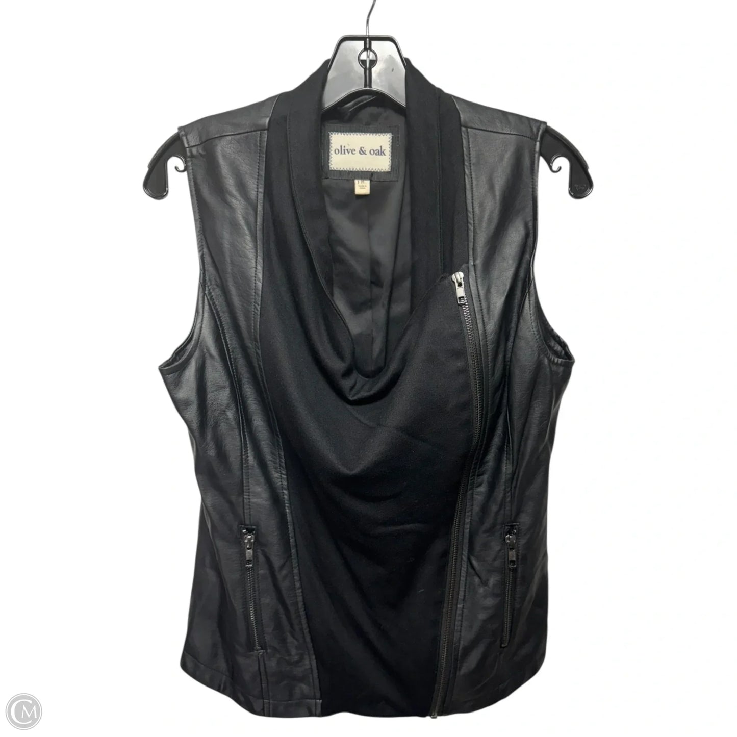Faux Leather Vest By Olive And Oak In Black, Size: M