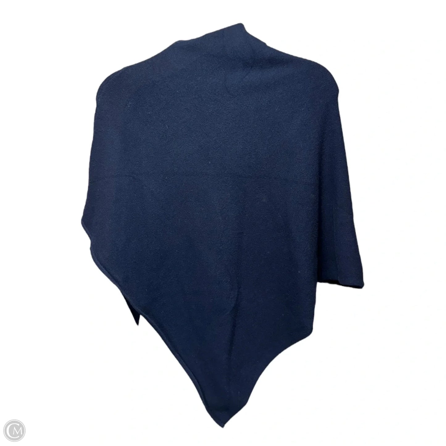 Rhinestone Knit Shawl Poncho By La Fiorentina In Blue, Size: Osfm