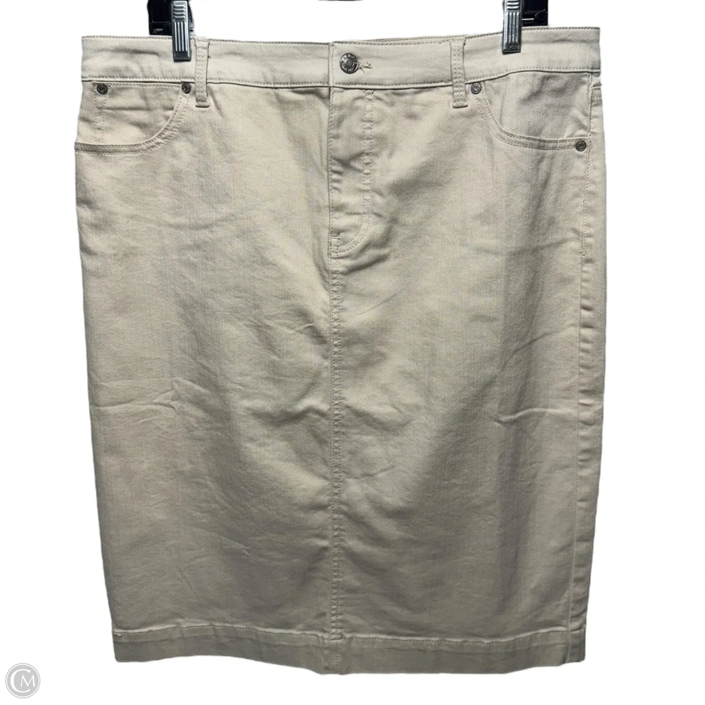 Skirt Midi By Talbots In Cream, Size: 16