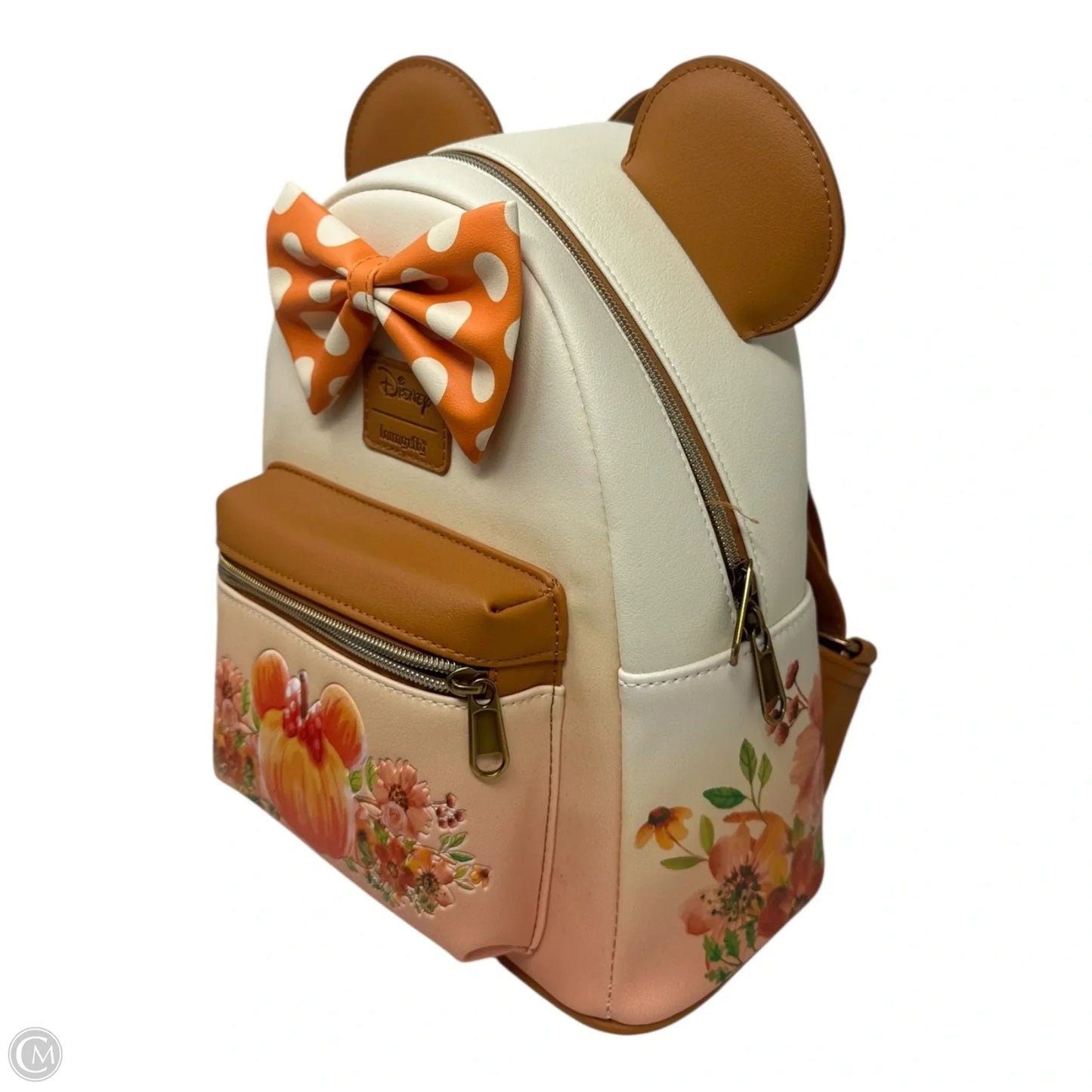 Minnie Pumpkin Backpack By Loungefly, Size: Medium
