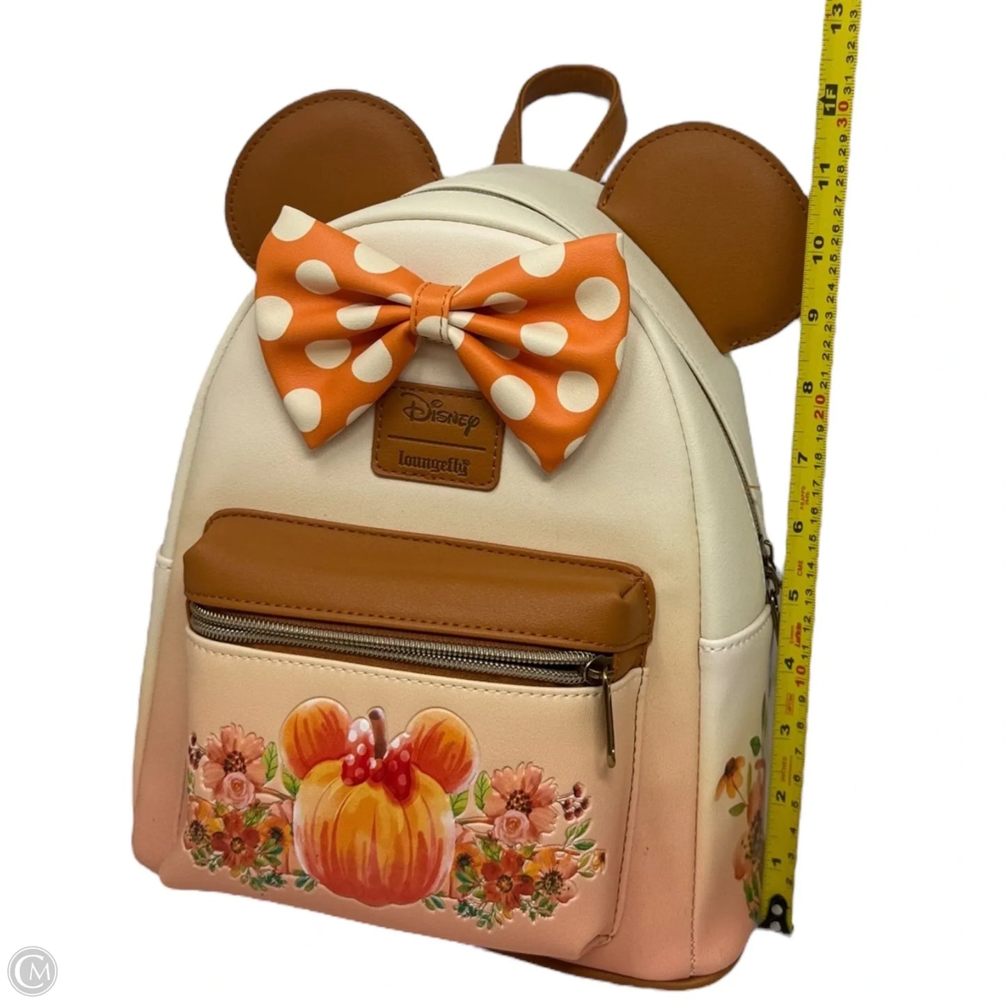 Minnie Pumpkin Backpack By Loungefly, Size: Medium