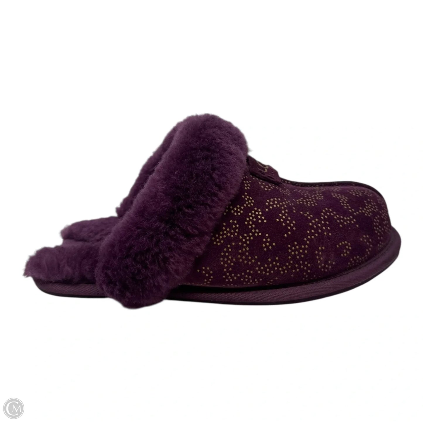Slippers Designer By Ugg In Purple, Size: 6