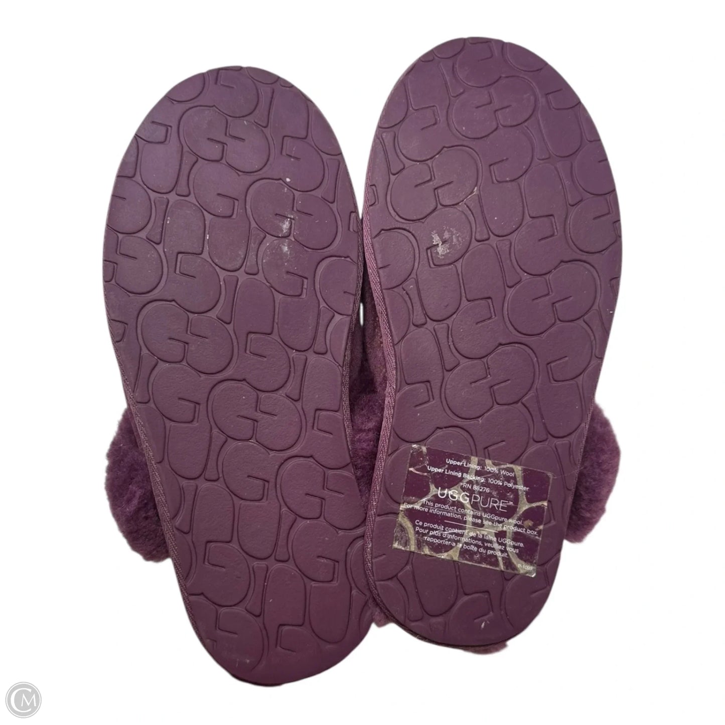 Slippers Designer By Ugg In Purple, Size: 6