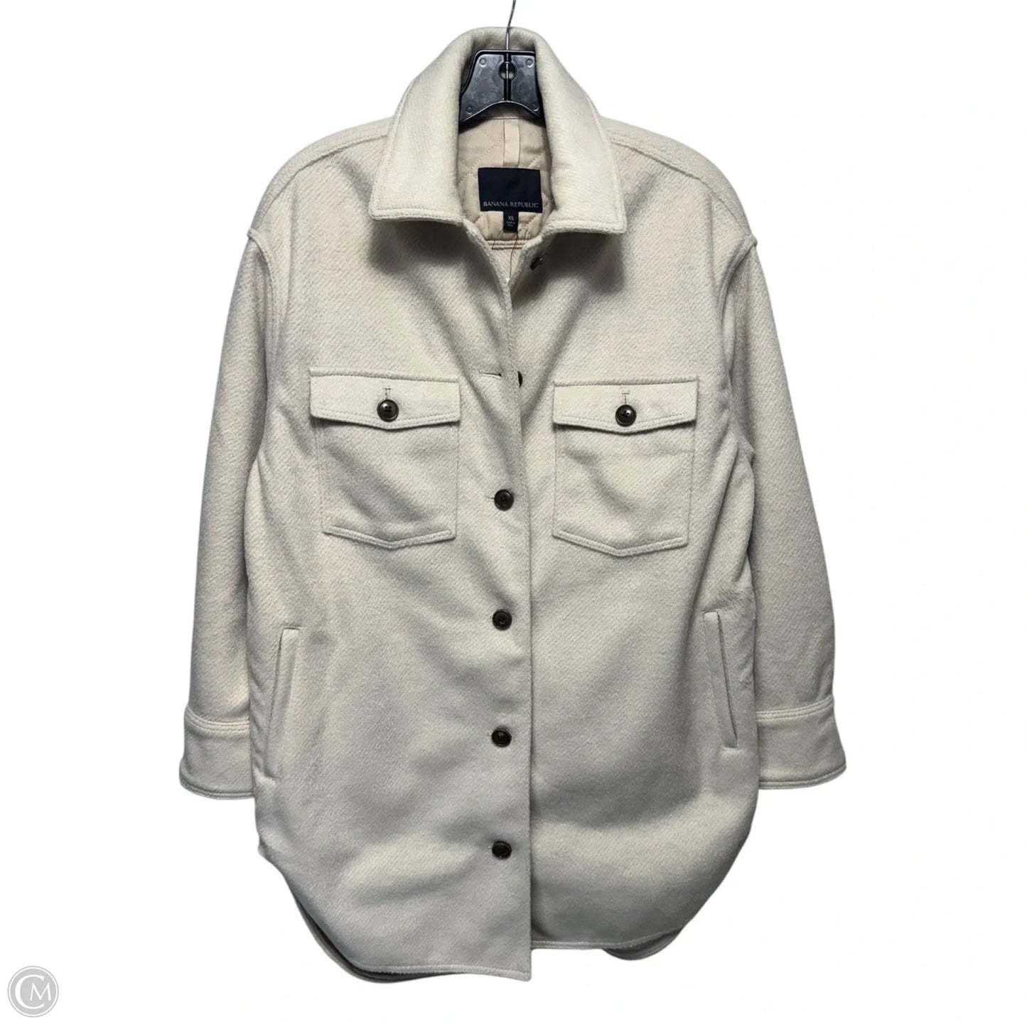 Coat By Banana Republic In Cream, Size: Xs