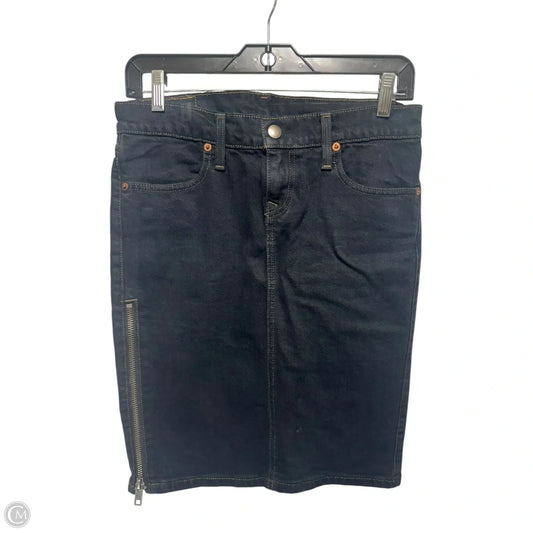 Zip Skirt Mini & Short By Levis In Blue Denim, Size: 4