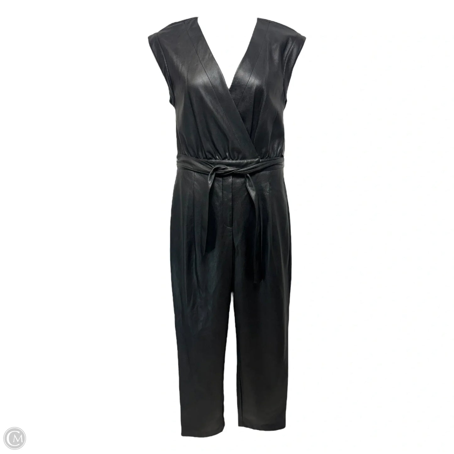 Faux Leather Jumpsuit By Inc In Black, Size: M