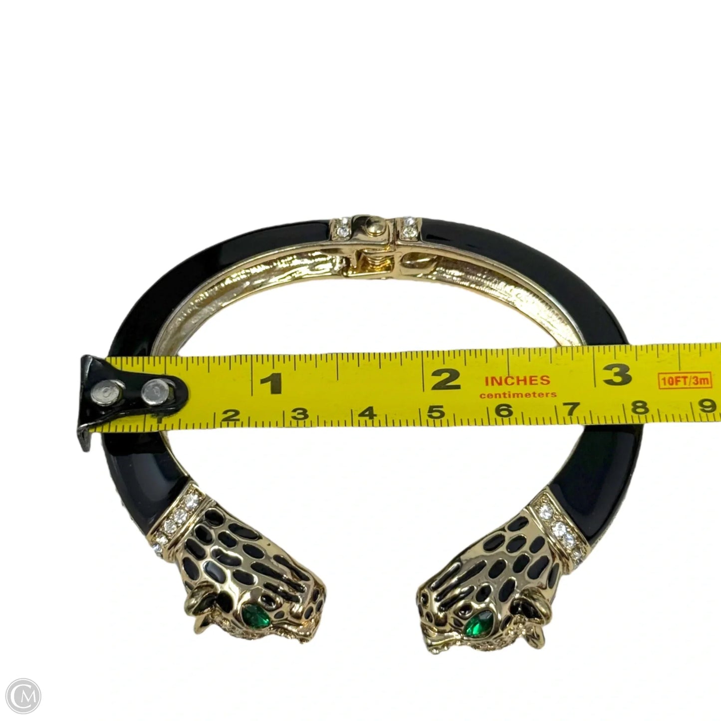 Crystal Leopard Hinged Cuff Bracelet By Betsey Johnson