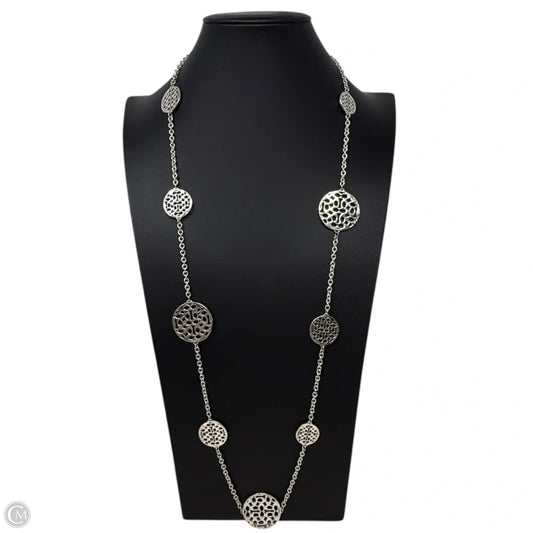 Sterling Silver Logo Medallion Necklace Designer By Coach