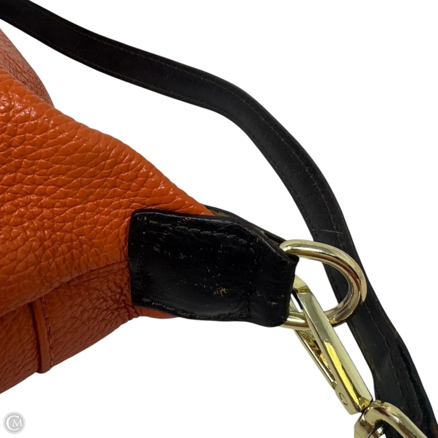 Shoulder Handbag Leather By Valentina, Size: Medium