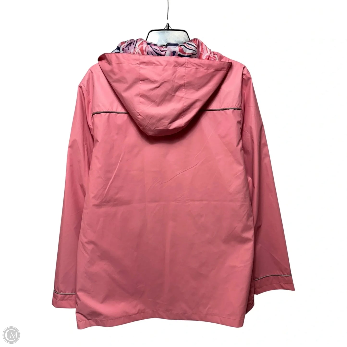 Coat Raincoat By Simply Southern In Pink, Size: L