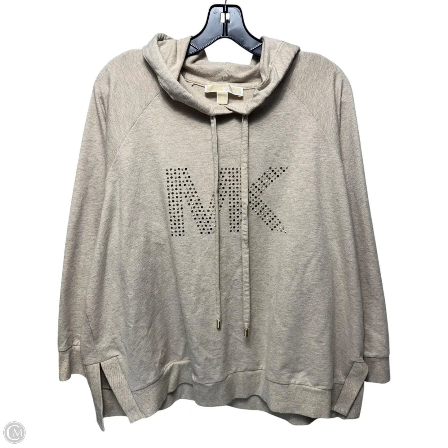 Sweatshirt Hoodie By Michael By Michael Kors In Cream, Size: 2x