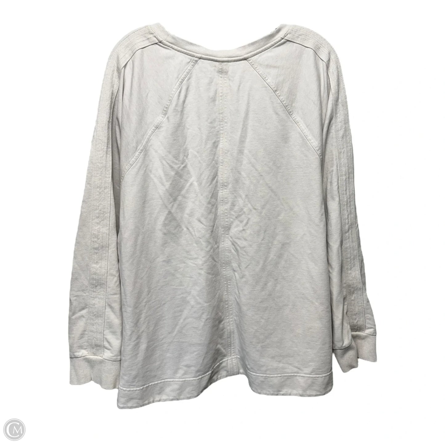 Sweatshirt Top Long Sleeve By Athleta In Cream, Size: 3x