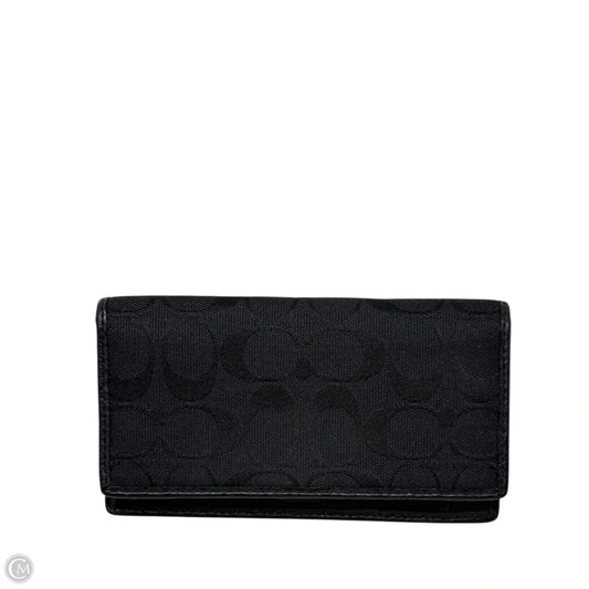 Checkbook Cover Designer By Coach, Size: Medium