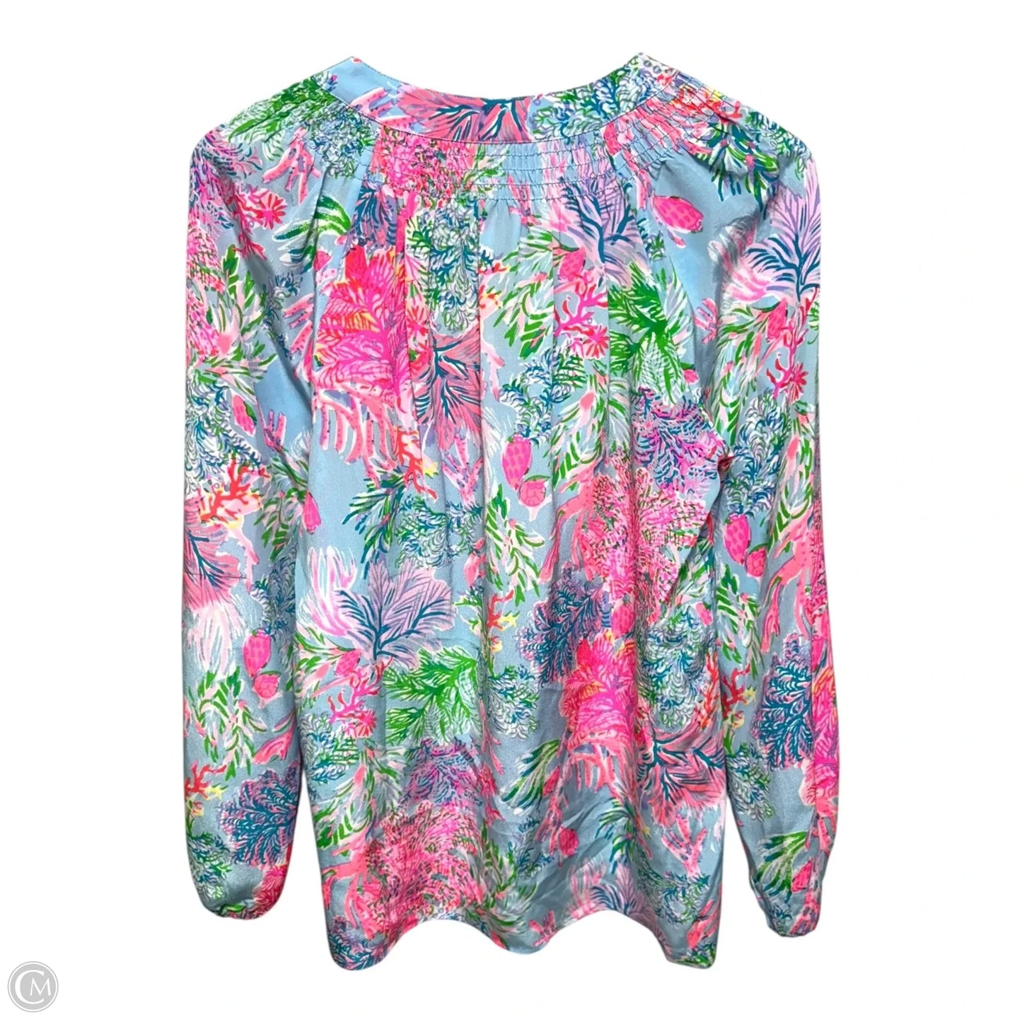 Elsa Silk Top Designer By Lilly Pulitzer In Multi Cay To My Heart, Size: S