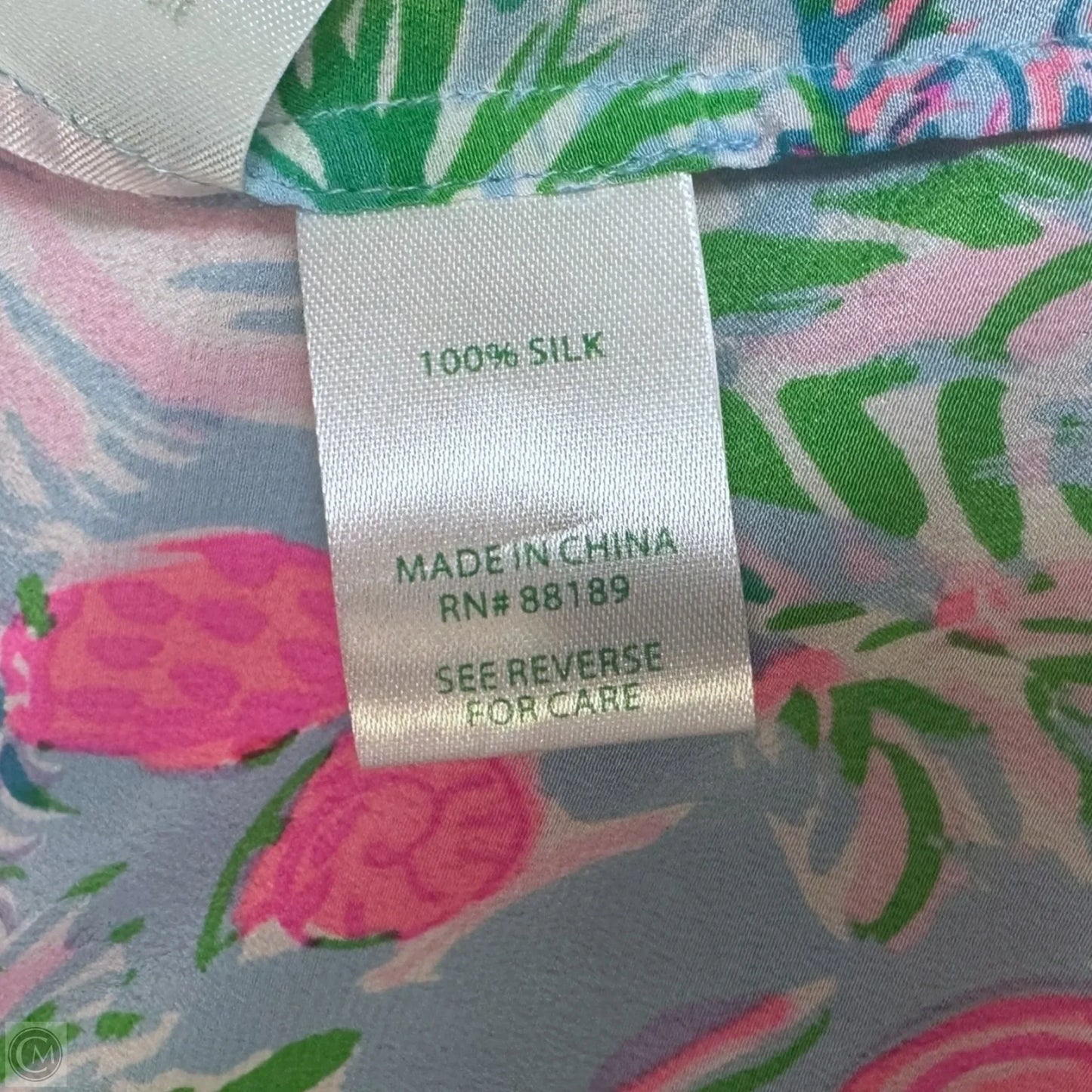Elsa Silk Top Designer By Lilly Pulitzer In Multi Cay To My Heart, Size: S