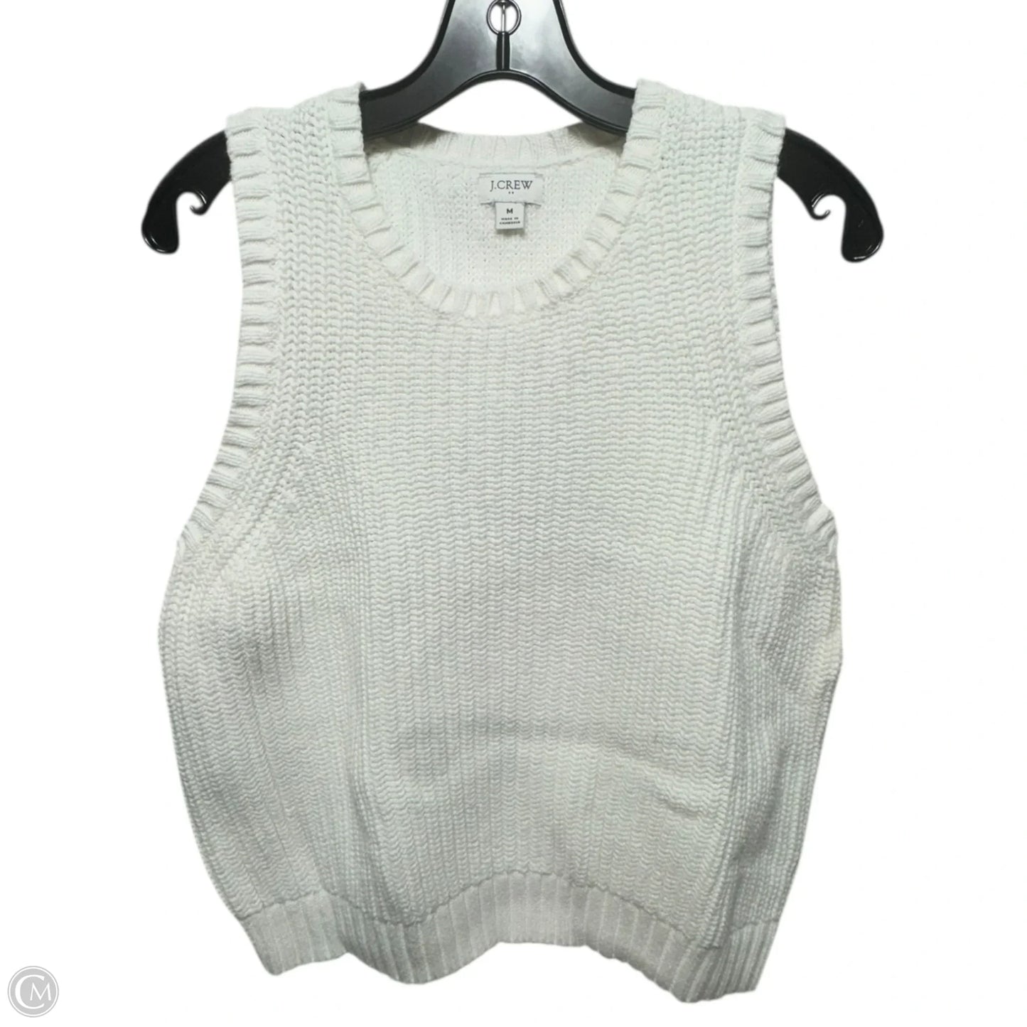 Vest Sweater By J. Crew In White, Size: M