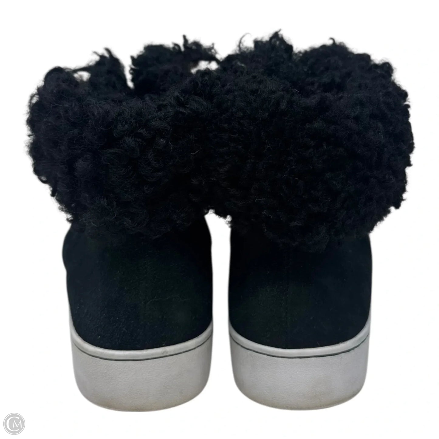 Curly Fur Boots Ankle Flats By Vionic In Black, Size: 8