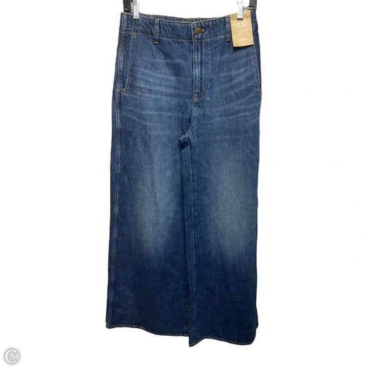 Wide Sweep Trouser By Madewell In Blue Denim, Size: 2
