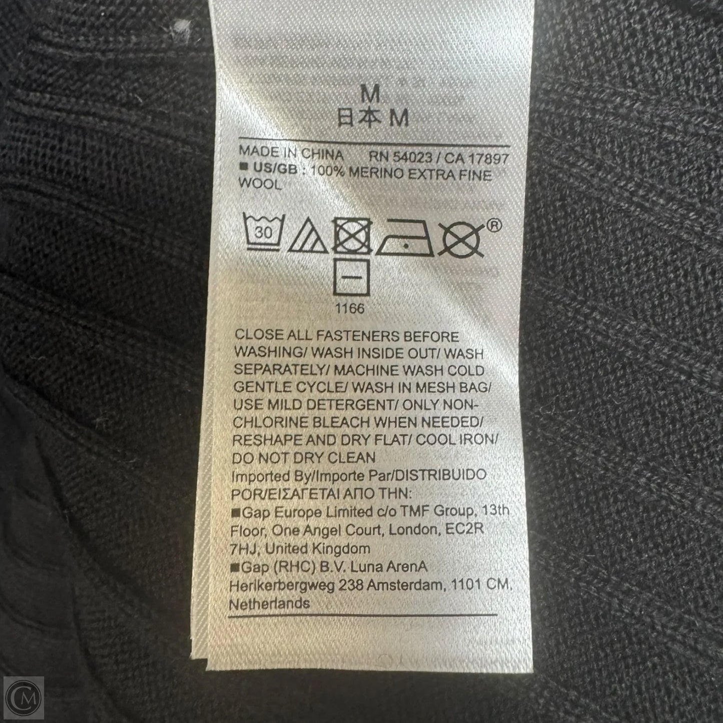 Merino Wool Sweater By Banana Republic In Black, Size: M