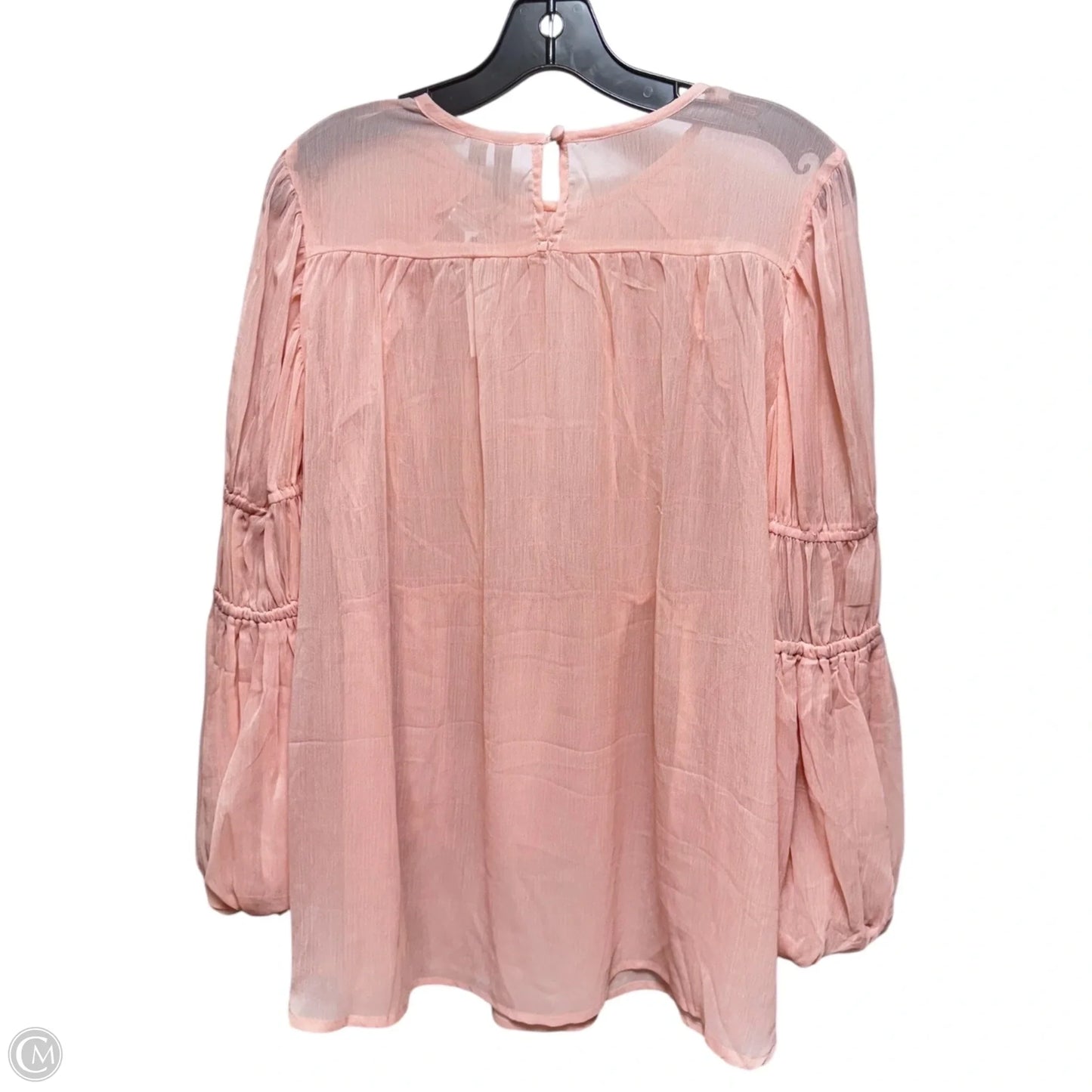 Blouse Long Sleeve By Asos In Pink, Size: 4