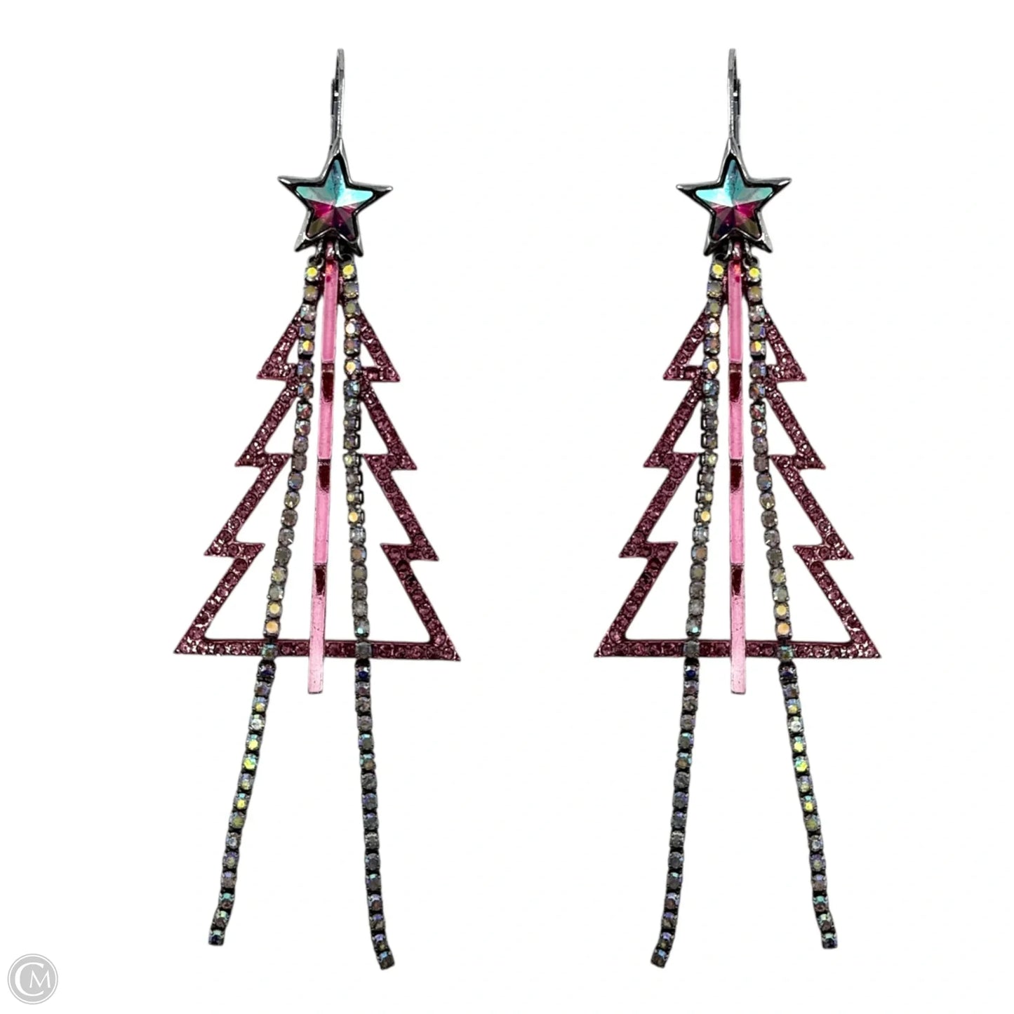 Holiday Sparkle Christmas Tree Dangle Earrings By Betsey Johnson