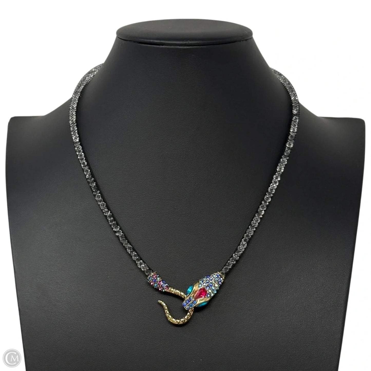 Crystal Mesh Serpent Necklace By Betsey Johnson