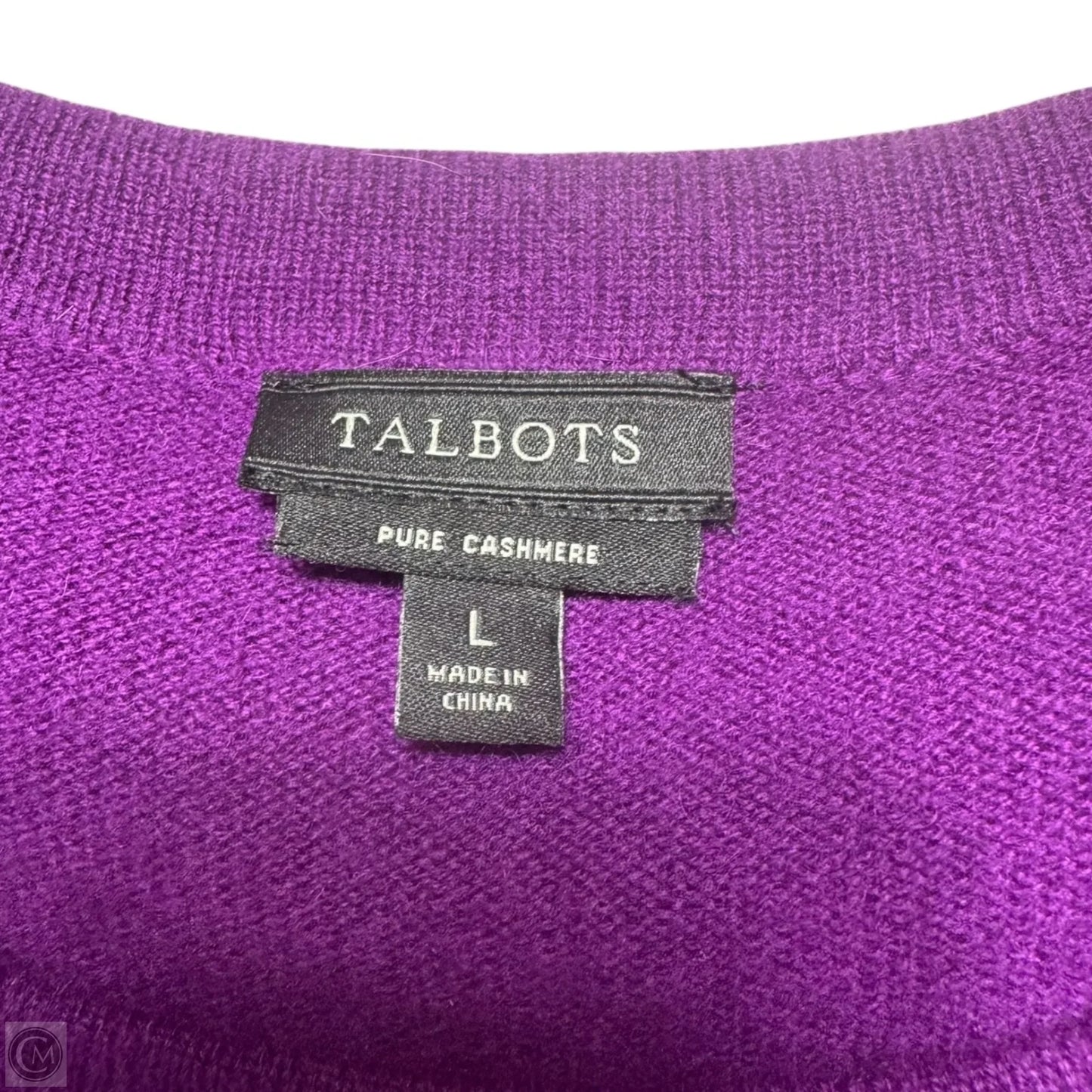 Sweater Cashmere By Talbots In Purple, Size: L