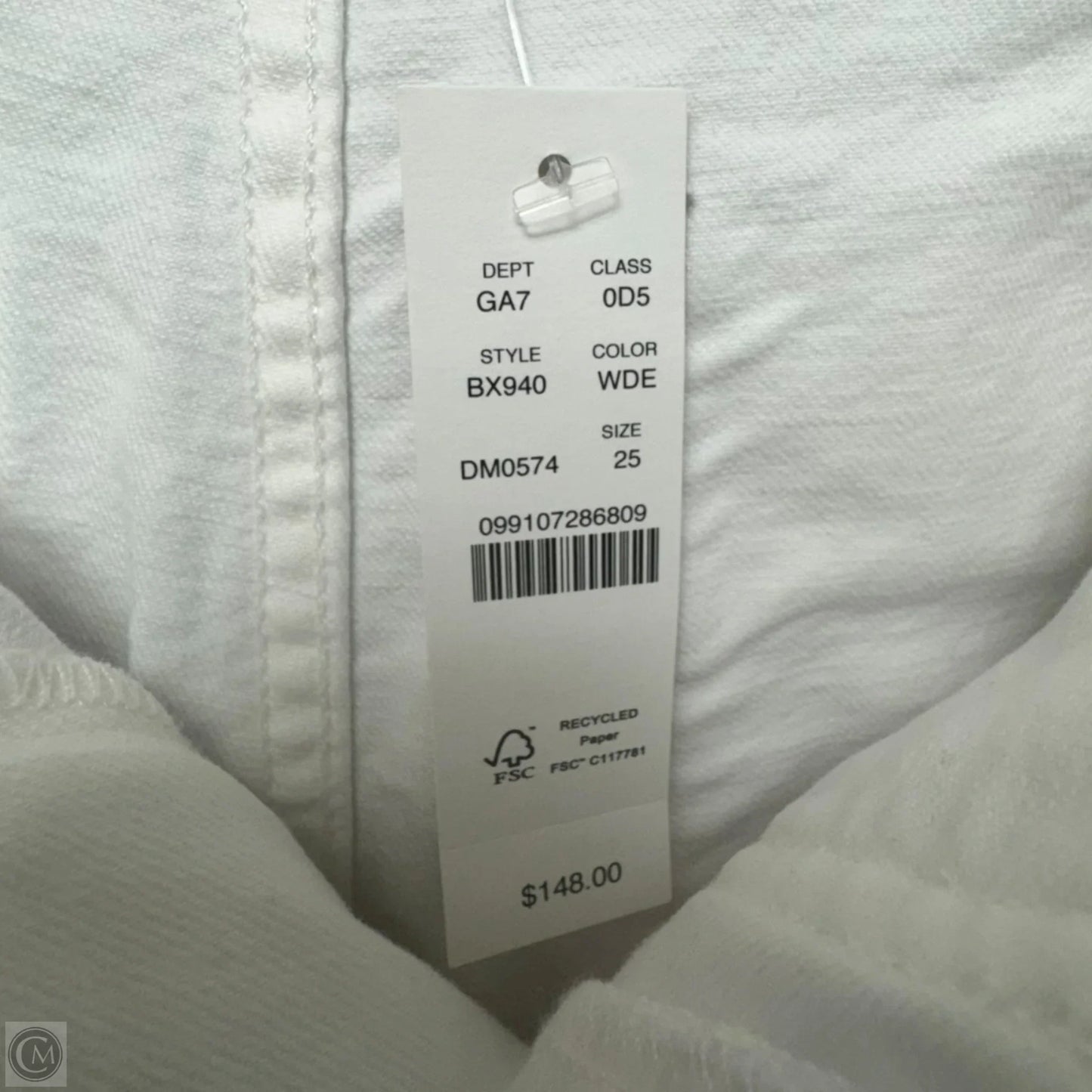 Slim Wide Leg Jean By J. Crew In White, Size: 0/25