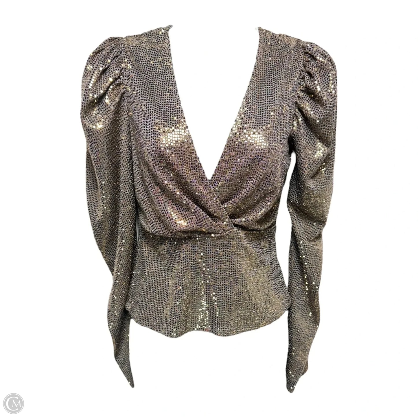 Top Long Sleeve By Lulus In Gold, Size: S