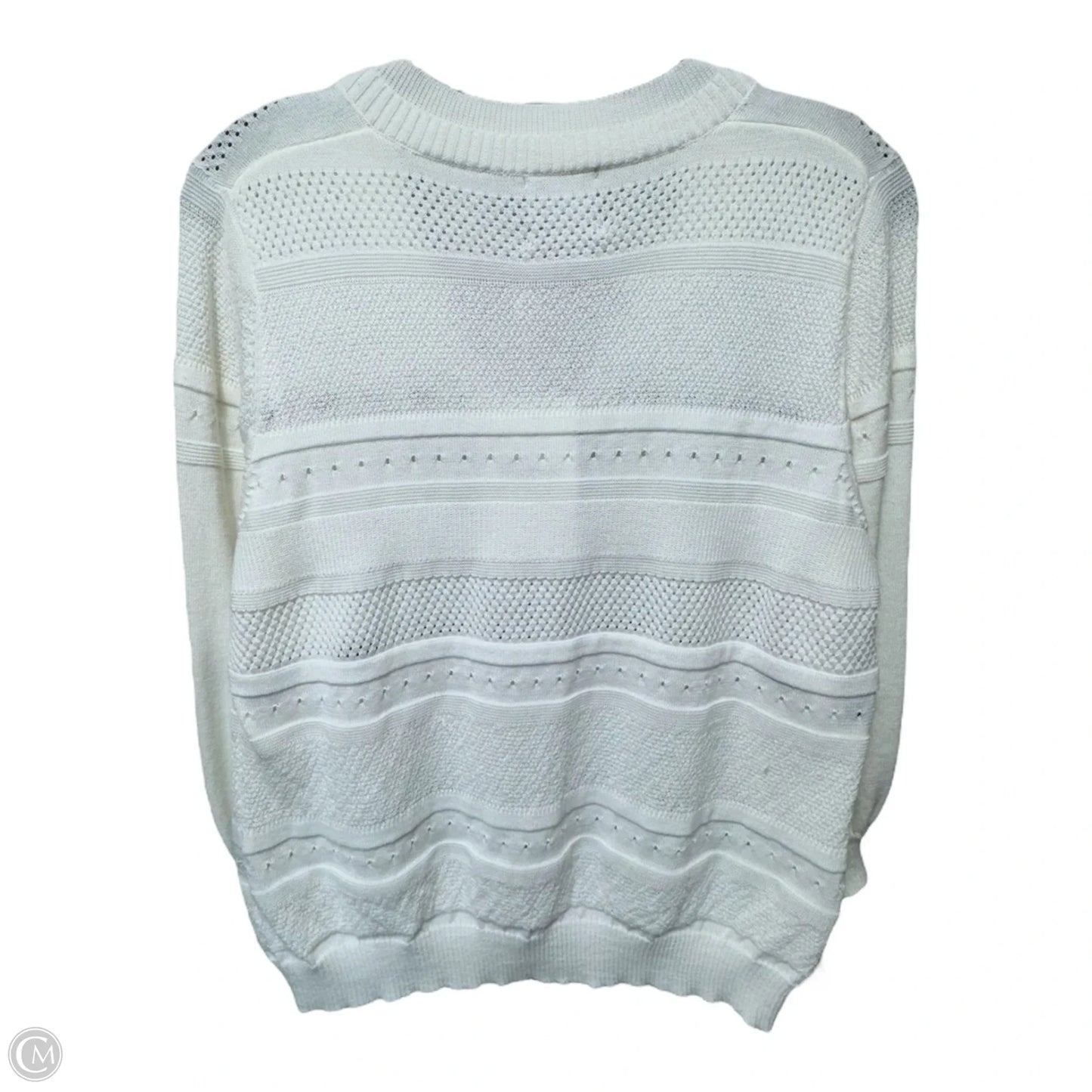 Sweater Cardigan By Evolution In Black & White, Size: L