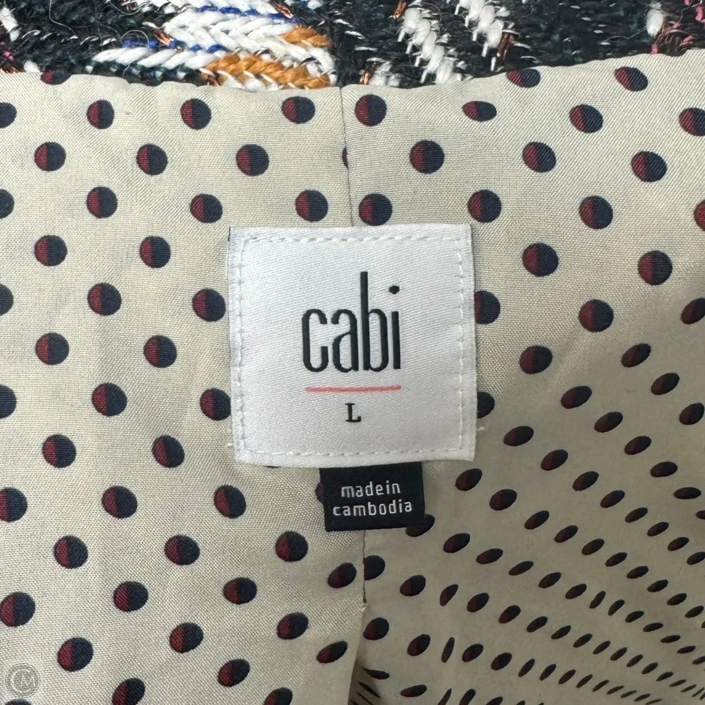 Tweed Coat By Cabi In Multi-colored, Size: L