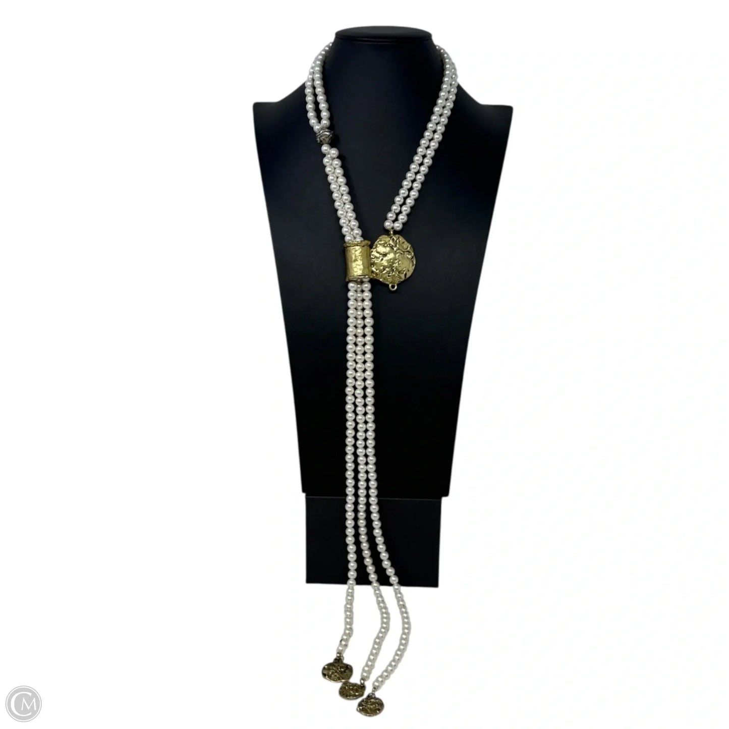 Faux Pearl Lariat Necklace By Chicos