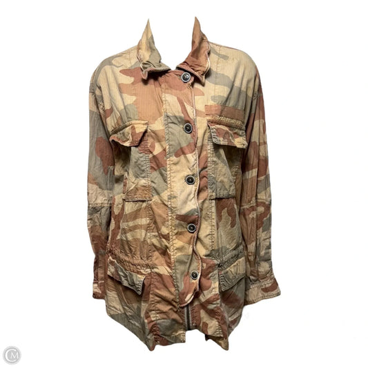 Lead The Way Camouflage Field Jacket By Free People In Camouflage Print, Size: S