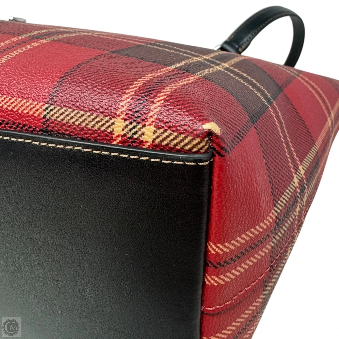 Gallery Tartan Tote Designer By Coach, Size: Medium