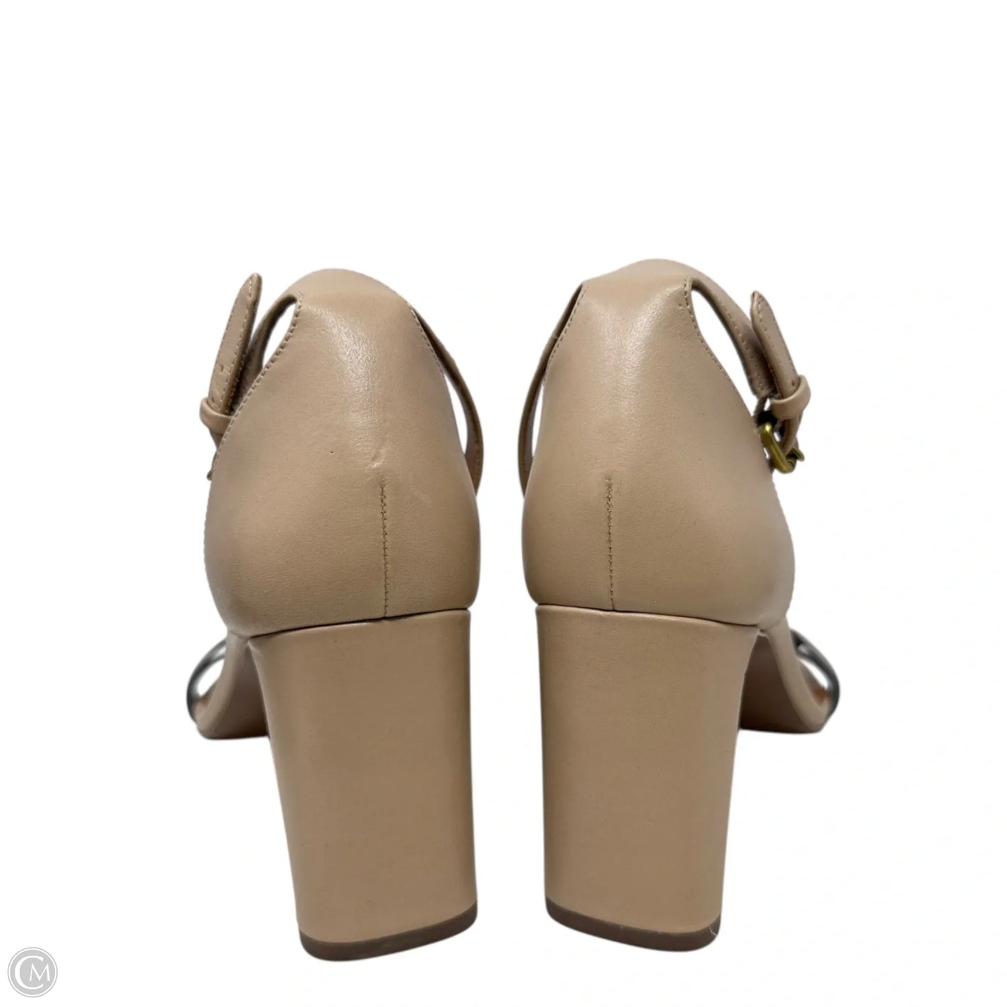 Heel Sandal With Coach Link Designer By Coach In Tan, Size: 8.5