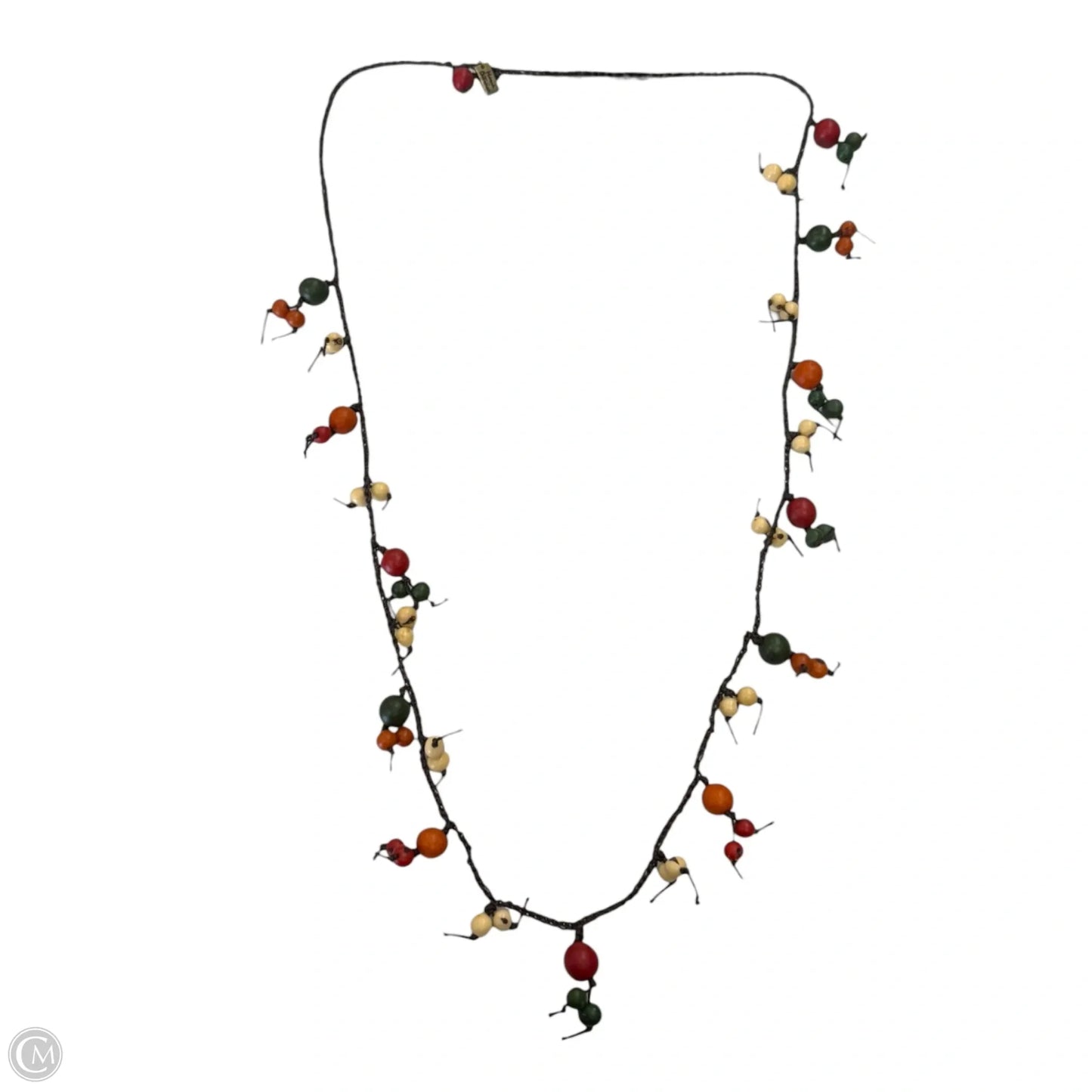Long Necklace Made Of Paxiúba Palm Leaves And Açaí Berries By Maria Oiticica