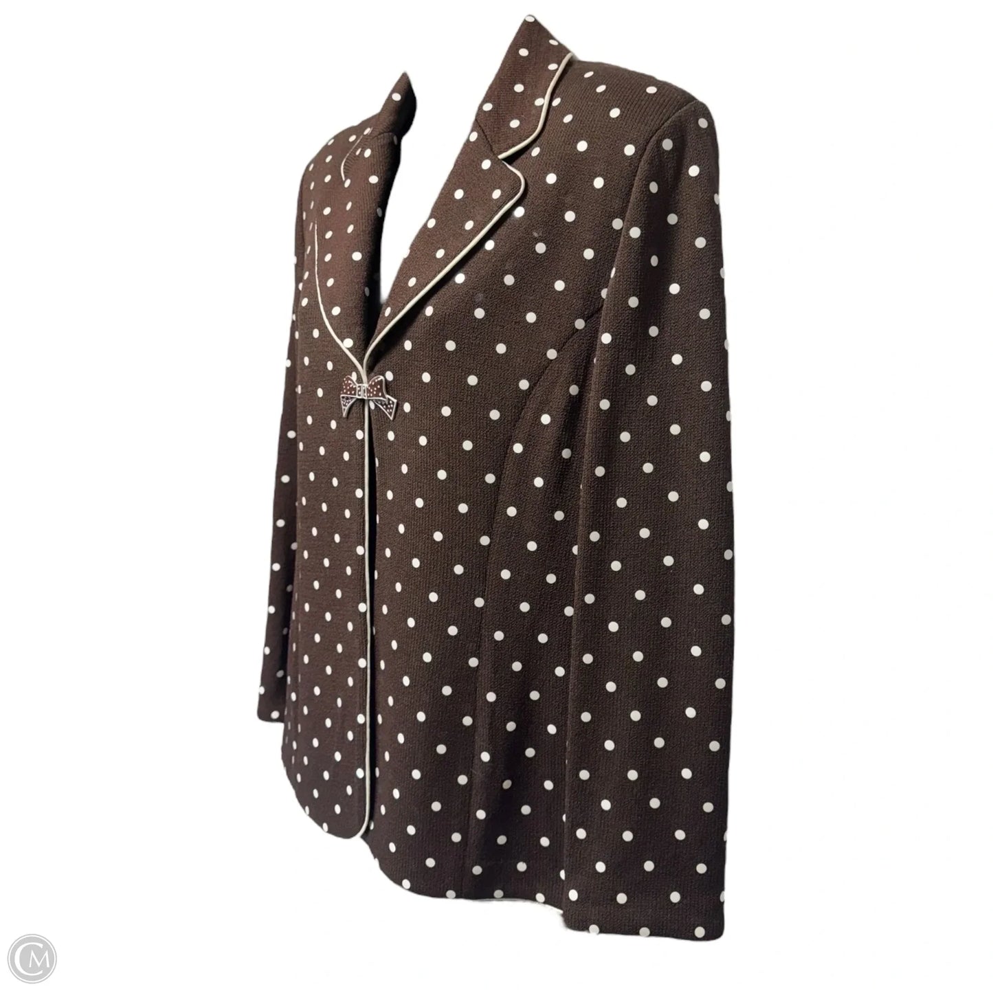Blazer Luxury Designer By St John Collection In Polkadot Pattern, Size: 10