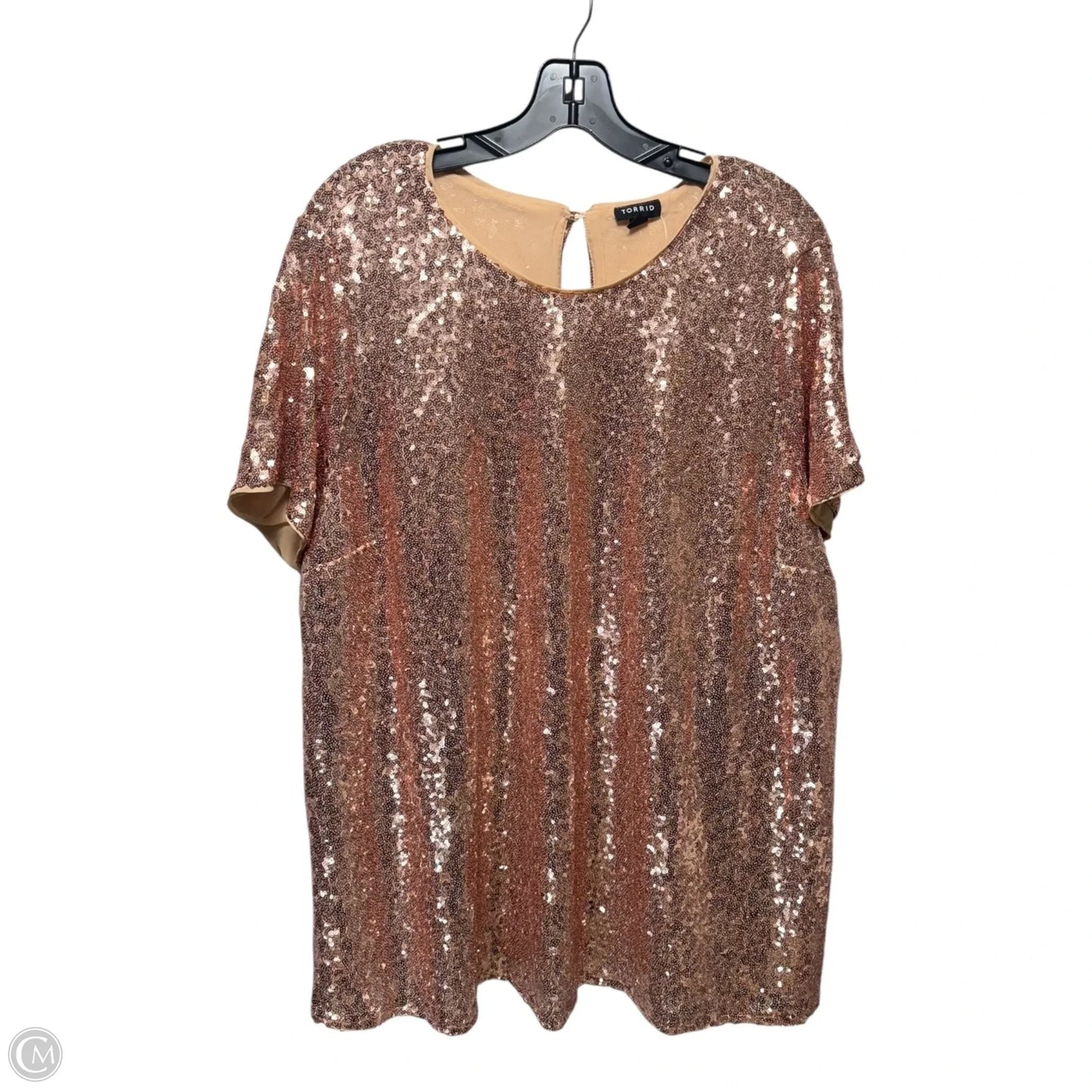 Top Short Sleeve By Torrid In Gold, Size: 3x
