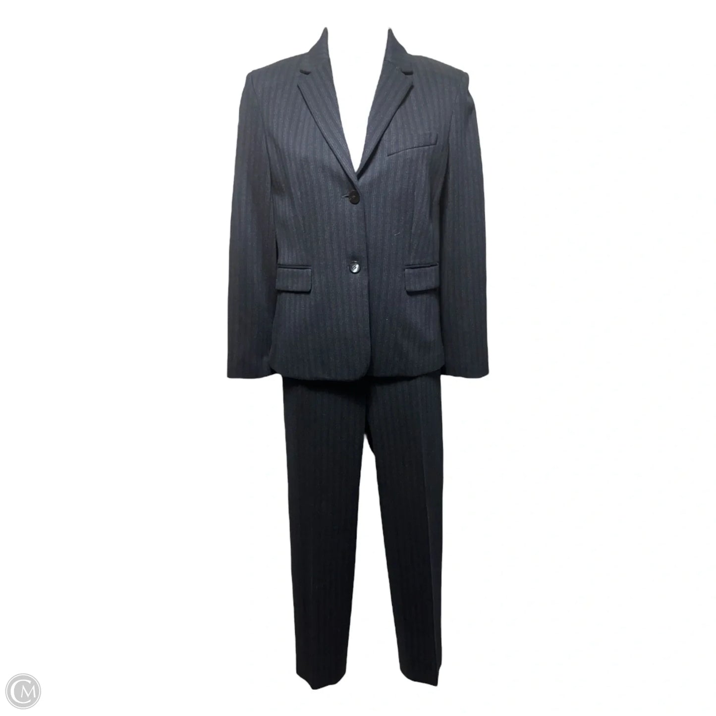 Striped Blazer & Pant Suit Set 2pc By Theory In Striped Pattern, Size: 0