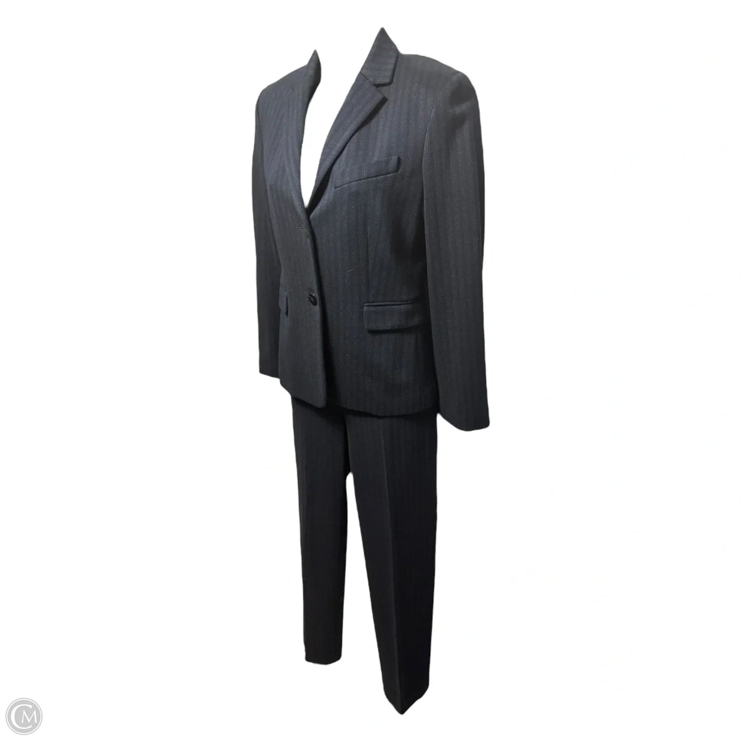 Striped Blazer & Pant Suit Set 2pc By Theory In Striped Pattern, Size: 0