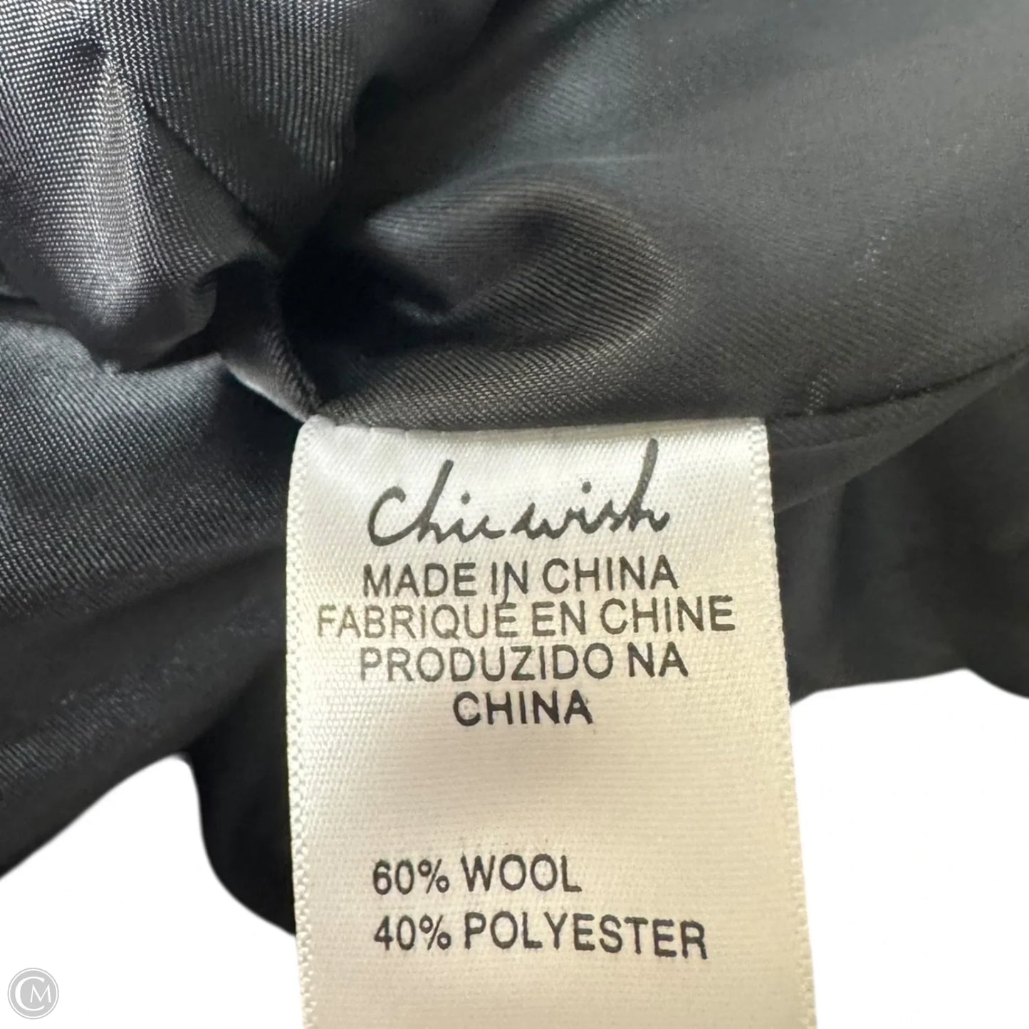 Belted Coat Wool Blend By Chicwish In Plaid Pattern, Size: L