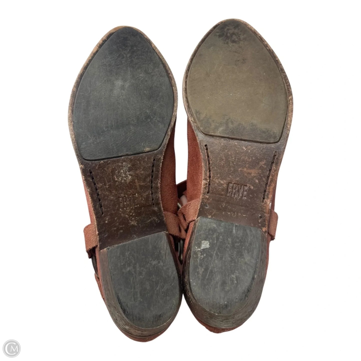 Harness Boots Designer By Frye In Orange, Size: 9