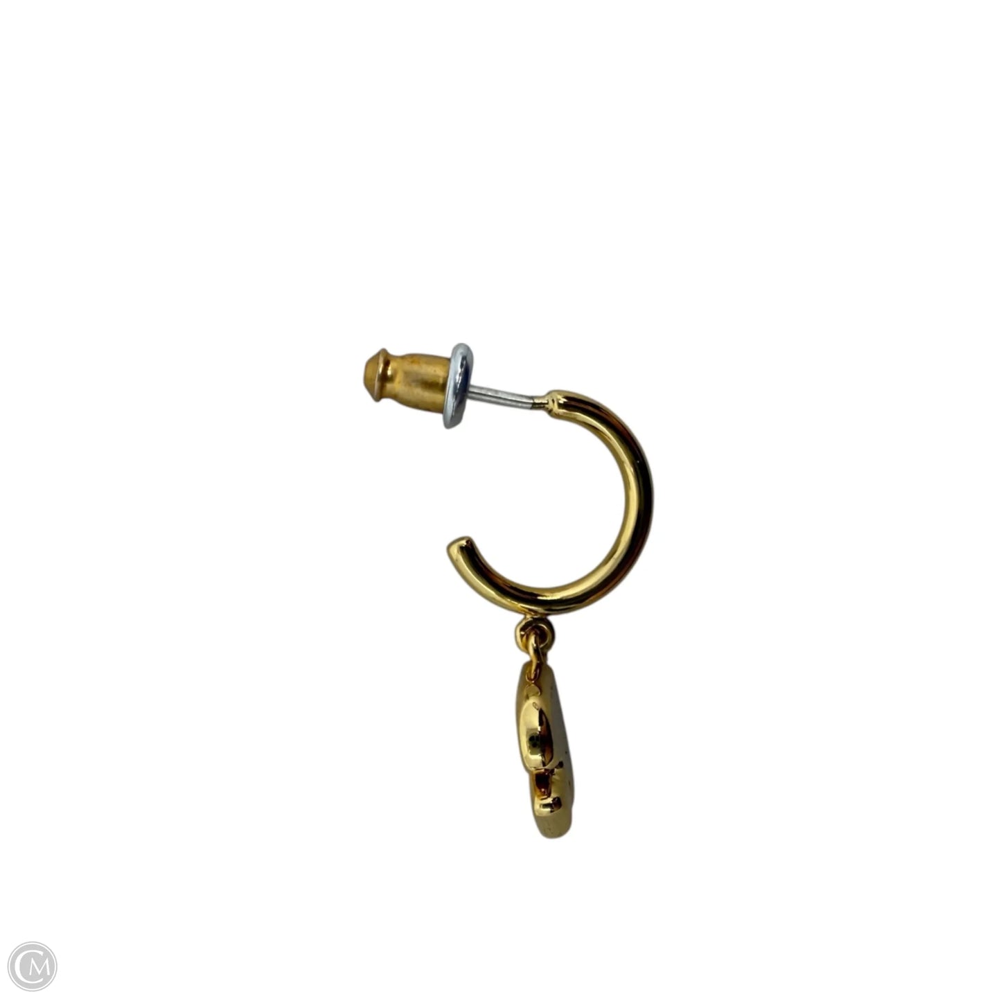 Everyday Spade Metal Huggies Earrings Designer By Kate Spade