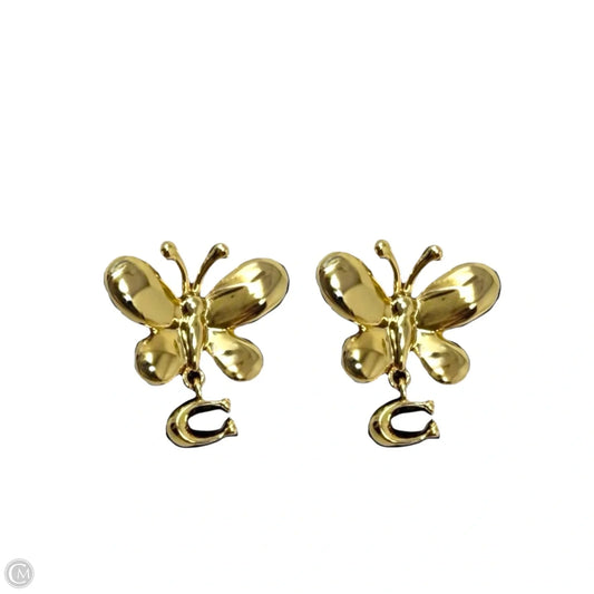 Butterfly Signature Stud Earrings Designer By Coach