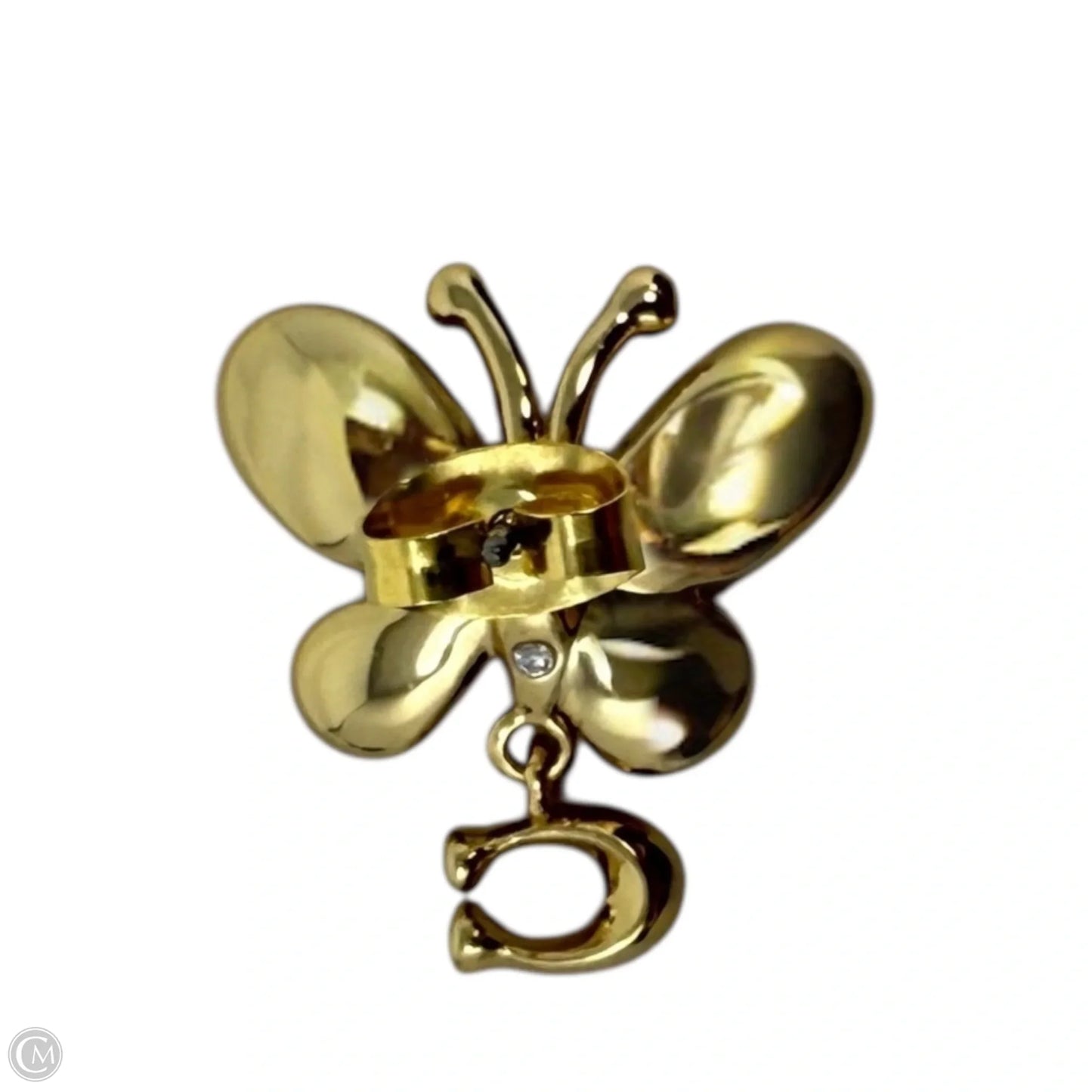 Butterfly Signature Stud Earrings Designer By Coach