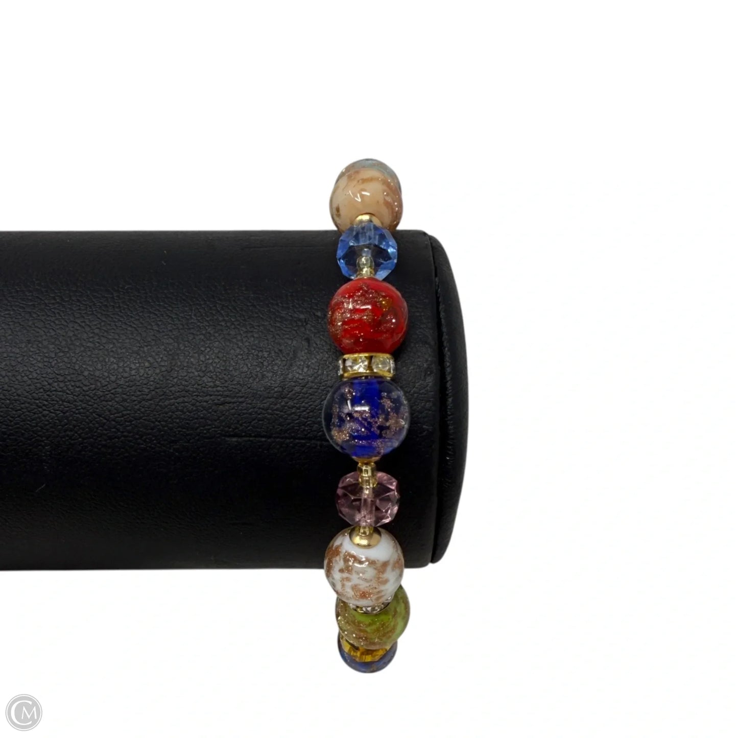 Murano Glass & Crystal Beaded Bracelet By Zecchin