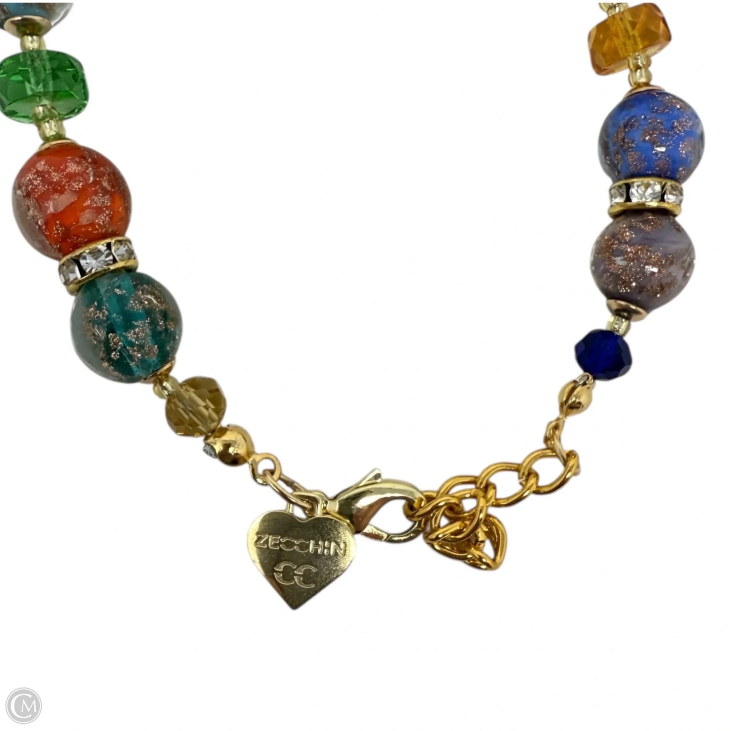Murano Glass & Crystal Beaded Bracelet By Zecchin