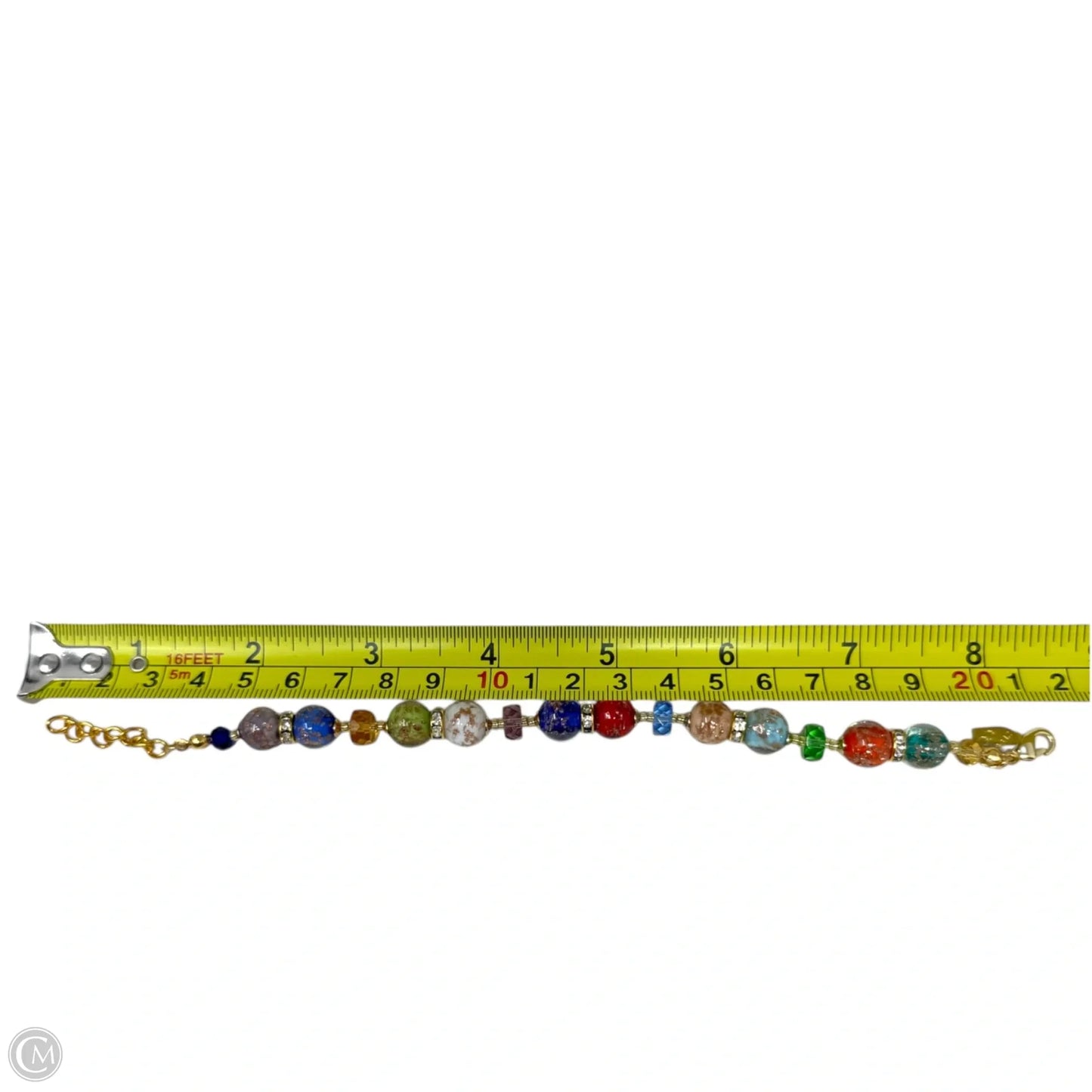 Murano Glass & Crystal Beaded Bracelet By Zecchin