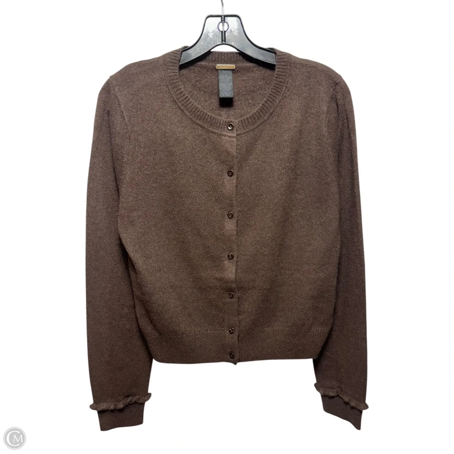 Sweater Cardigan Cashmere By Magaschoni In Brown, Size: L