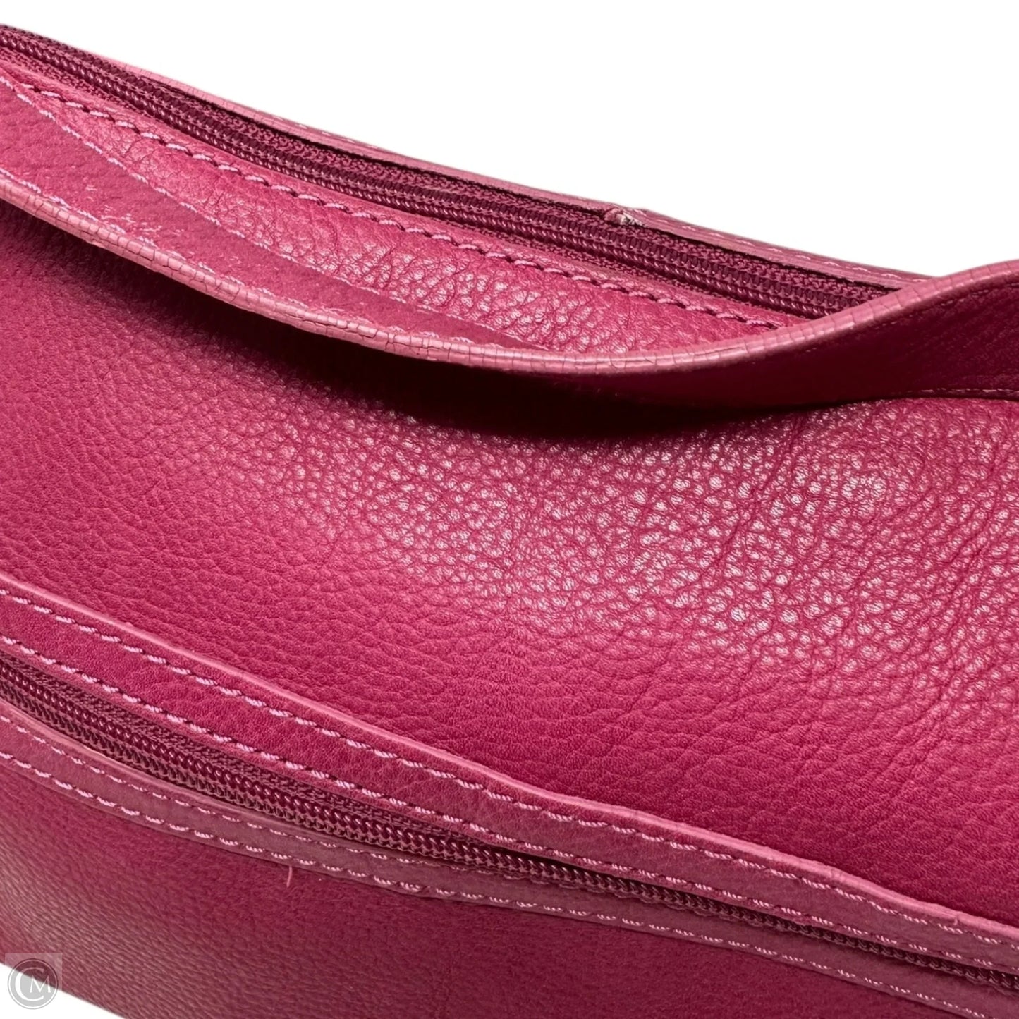 Shoulder Handbag Leather By Fossil, Size: Medium